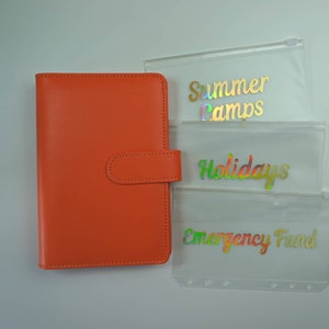 Orange CASH ENVELOPES Binder| Cash Wallets| Budget Binder| Savings Binder| Cash Stuffing| A6 RingBinder| Sinking Funds Binder