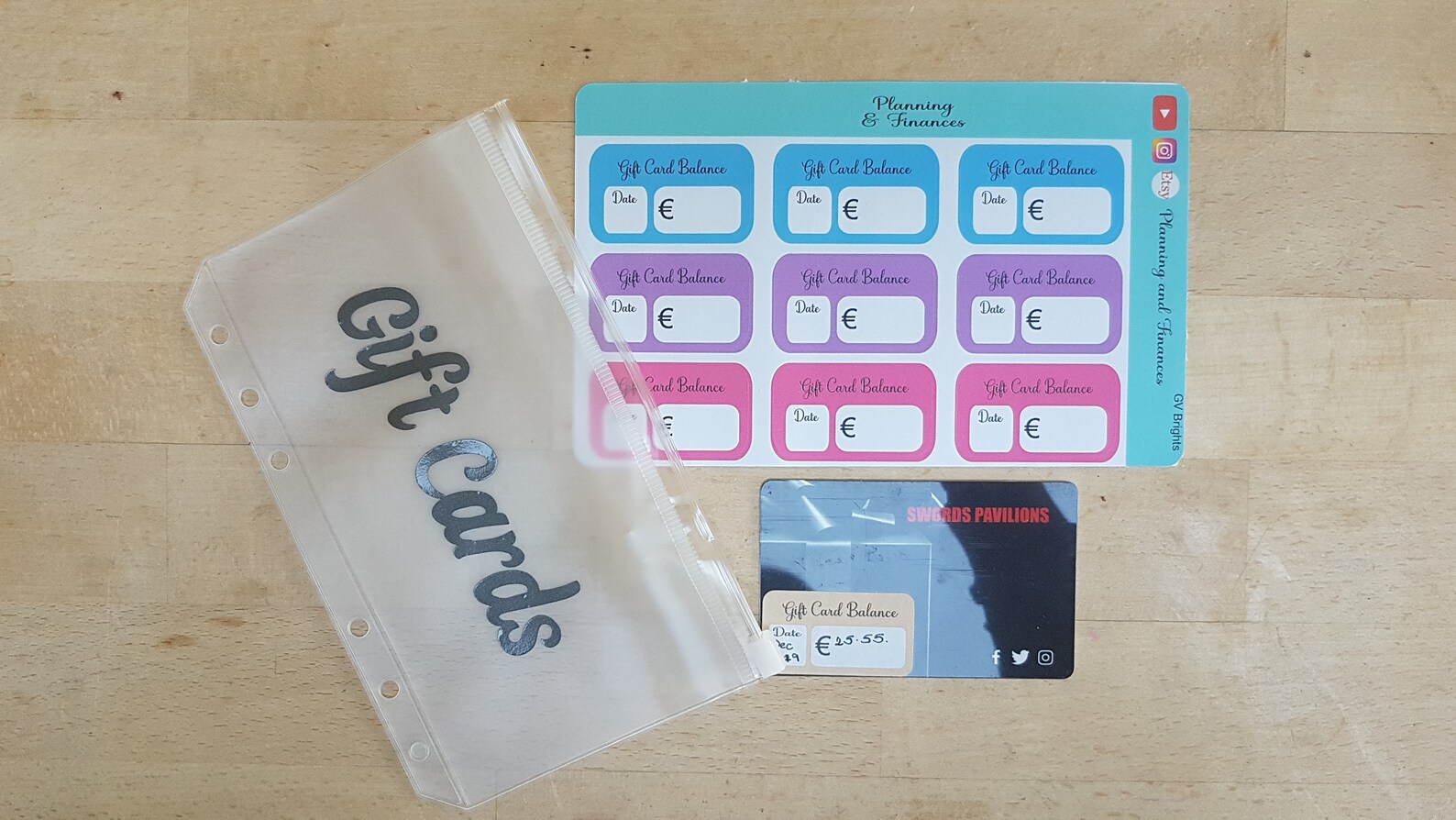 Cash Envelope & Gift Voucher Stickers, Planner Budget Stickers, A6 ...
