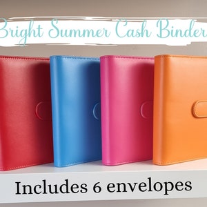 Carpeta de inicio de sobre de efectivo/carpeta de efectivo de verano brillante/planificador de presupuesto/carteras de efectivo/relleno de efectivo/carpeta de anillas A6/carpeta de fondos de hundimiento/