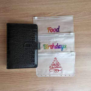 Black CASH ENVELOPES Binder| Cash Wallets| Budget Binder| Savings Binder| Cash Stuffing| A6 RingBinder| Sinking Funds Binder