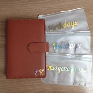 Brown CASH ENVELOPES Binder| Cash Wallets| Budget Binder| Savings Binder| Cash Stuffing| A6 RingBinder| Sinking Funds Binder