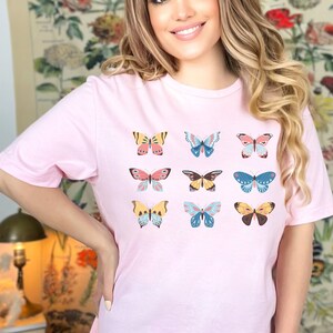Schmetterling Shirt, Retro Schmetterling Shirt, Schmetterling T-Shirt, Schmetterling T-Shirt, Retro Butterly Shirt, Vintage Schmetterling Shirt, Boho Schmetterling T-Shirt