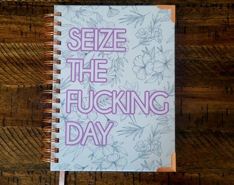 Seize The Day Hardcover Planner | Undated Planner | Funny Planner | Physical Planner