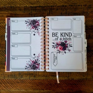 Organized Fucking Chaos Hardcover Planner | Undated Planner | Funny Planner | Physical Planner image 4