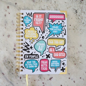 Affirmations Sweary Planner | Undated Planner | Funny Planner | Physical Planner