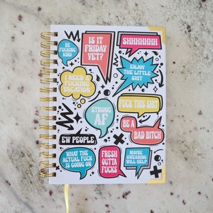 Affirmations Sweary Planner | Undated Planner | Funny Planner | Physical Planner  **Prepaid Duties & Taxes for US Customers**
