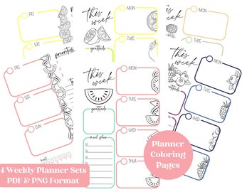 Undated Weekly Planner | Planner Pages | Printable Planner