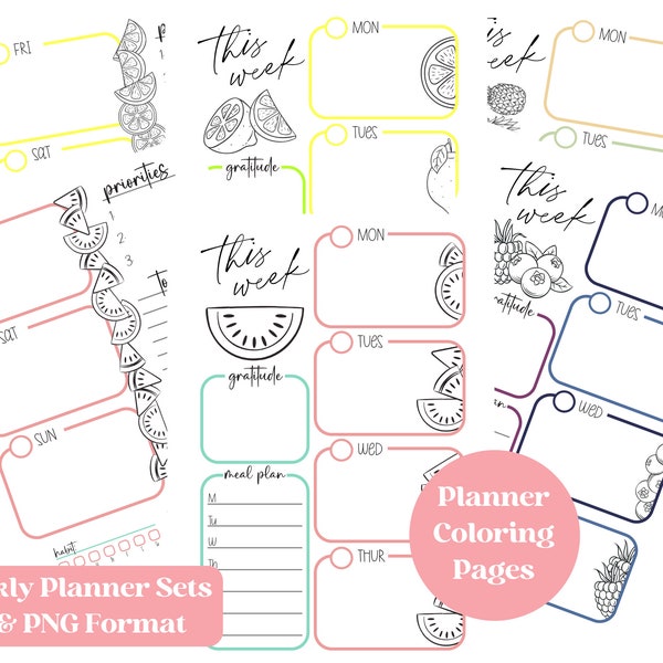 Undated Weekly Planner | Planner Pages | Printable Planner