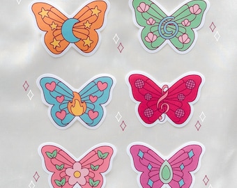 Butterfly Stickers | | Magical Girl Stickers | Fairy Stickers | Fairycore Aesthetic Stickers | Holographic Stickers | Y2K Stickers
