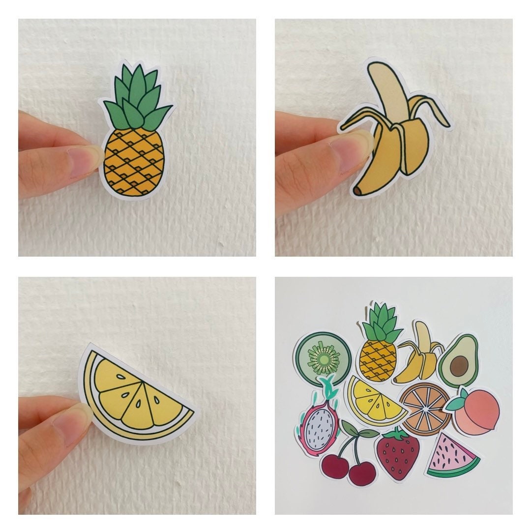 Fruits Individual Stickers Cute Sticker Laptop Sticker Etsy