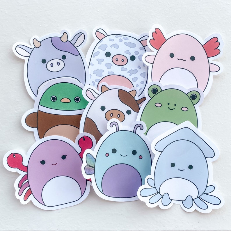 Squishmallow Animals Stickers Sticker Pack Cute Sticker Etsy Squishmallow Animals Stickers Sticker Pack Cute Sticker Etsy