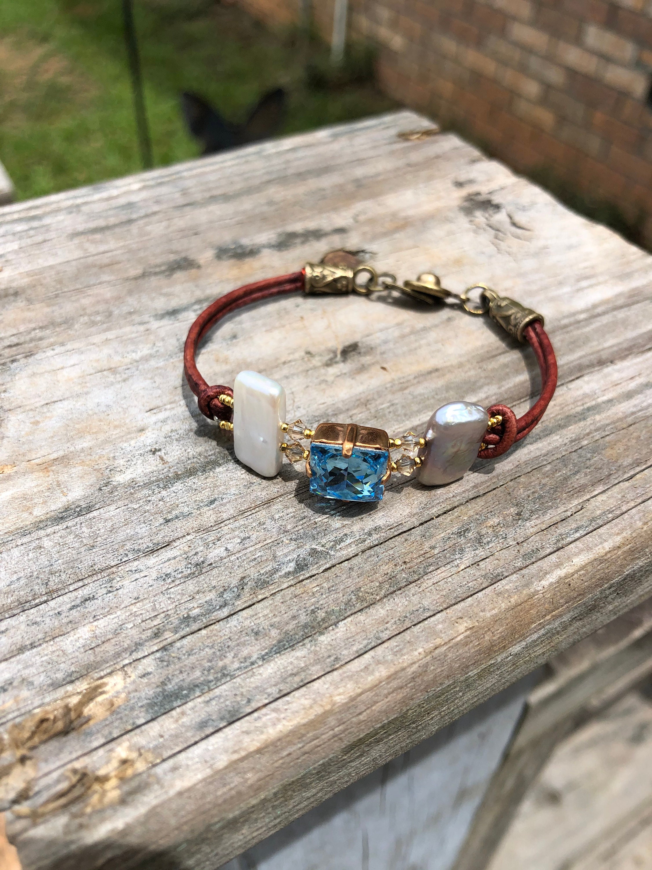 Swarovski diagonal bracelet leather Clearance