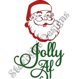 Jolly AF Santa cut file for cameo cricut and brother scan n cut