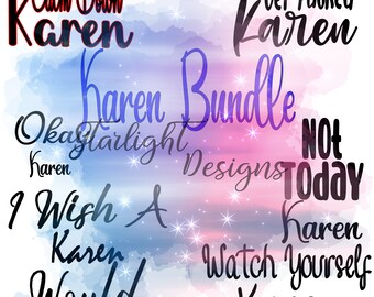 Karen SVG Bundle Png Jpg Cut files for cricut and cameo