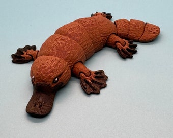Fidget-speeltje vogelbekdier – scharnierend 3D-geprint dier – bureau- en plankdecoratie