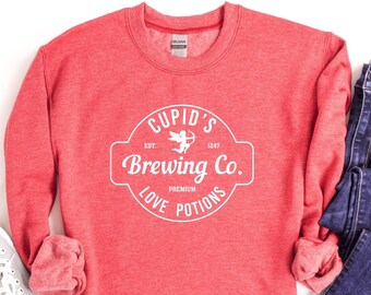Cupid's Brewing Co Sweatshirt | Valentine's Day Sweatshirt | Cupid Hoodie | Valentine's Gift For Her | Love Sweatshirt | Galentine's Gift