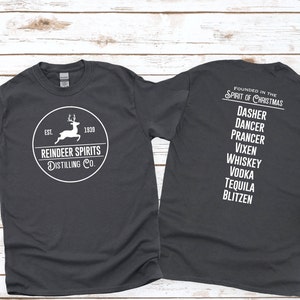 Reindeer Spirits Co Shirt | Christmas Spirits Shirt | Womens Shirt | Reindeer Shirt | Funny Adult Christmas Party Shirt | North Pole Brewing