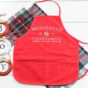 Tablier de Noël | Biscuits de Noël | Tablier de cuisson des Fêtes | Cadeau de Noël pour Baker |  Équipe de cuisson de Noël | Testeur de biscuits de Noël