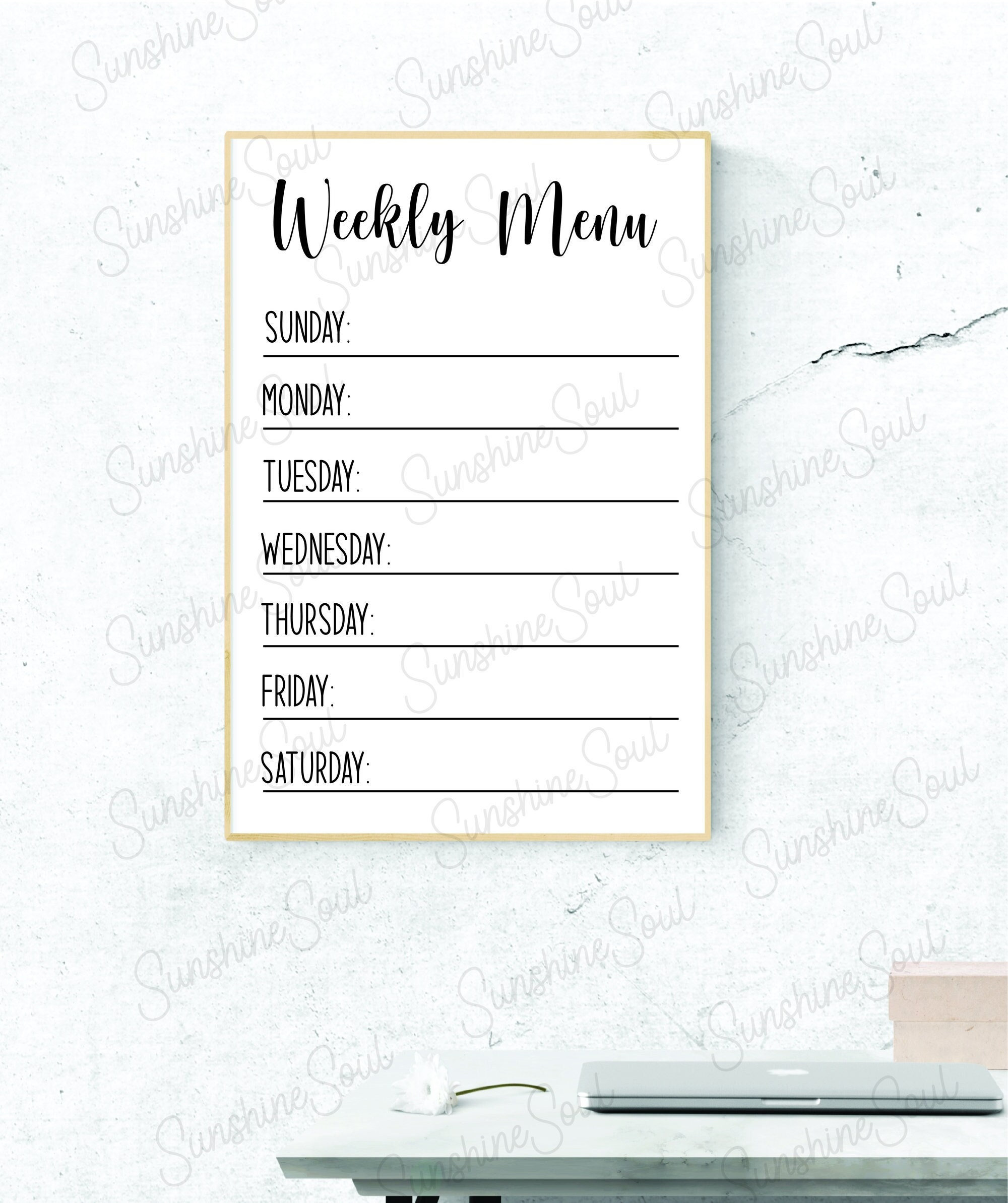 Menu SVG | Weekly Dinner Menu | Cricut & Silhouette Files | SVG Files ...