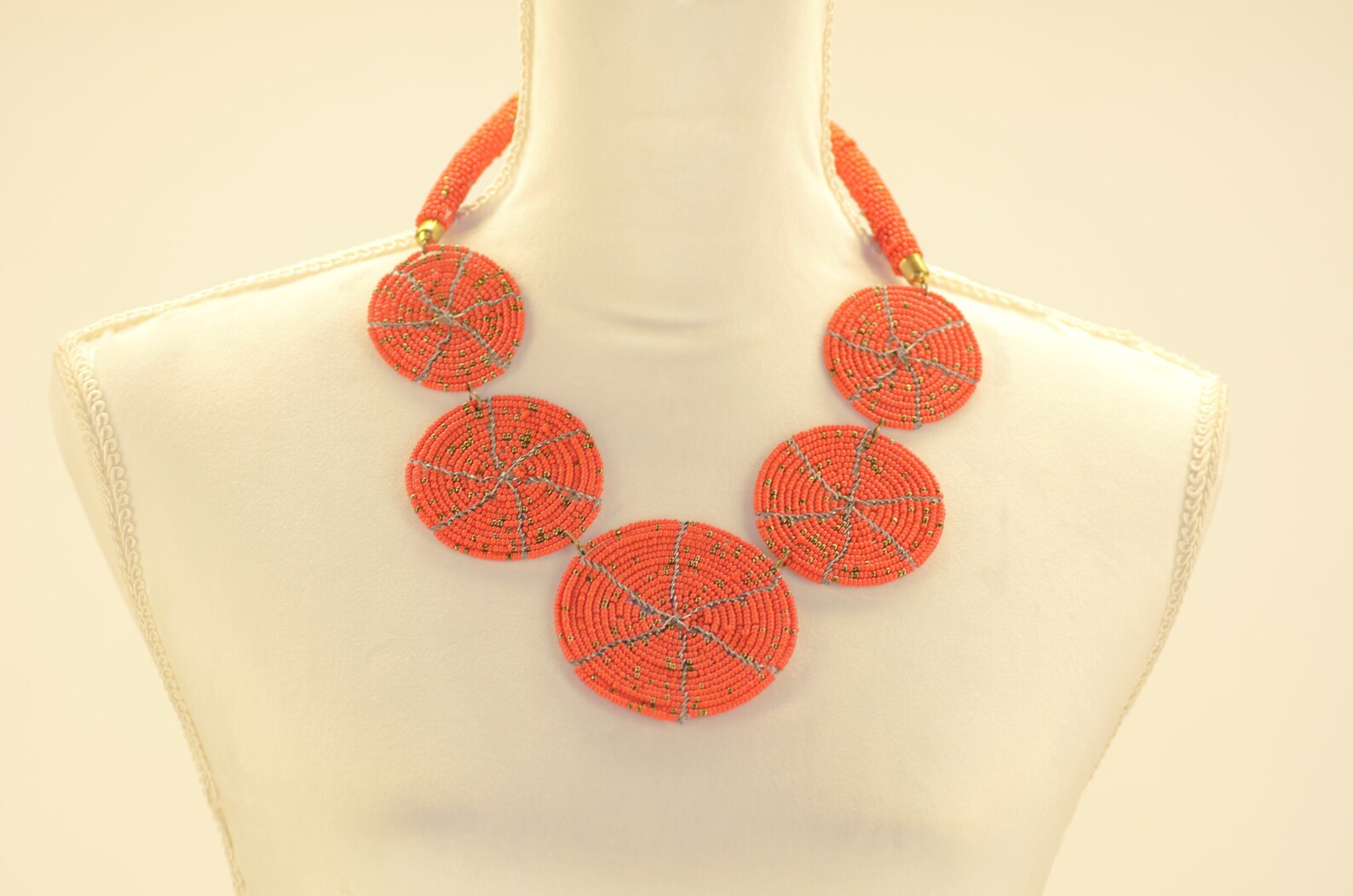 Handmade Kenyan necklace 5 medallions Etsy