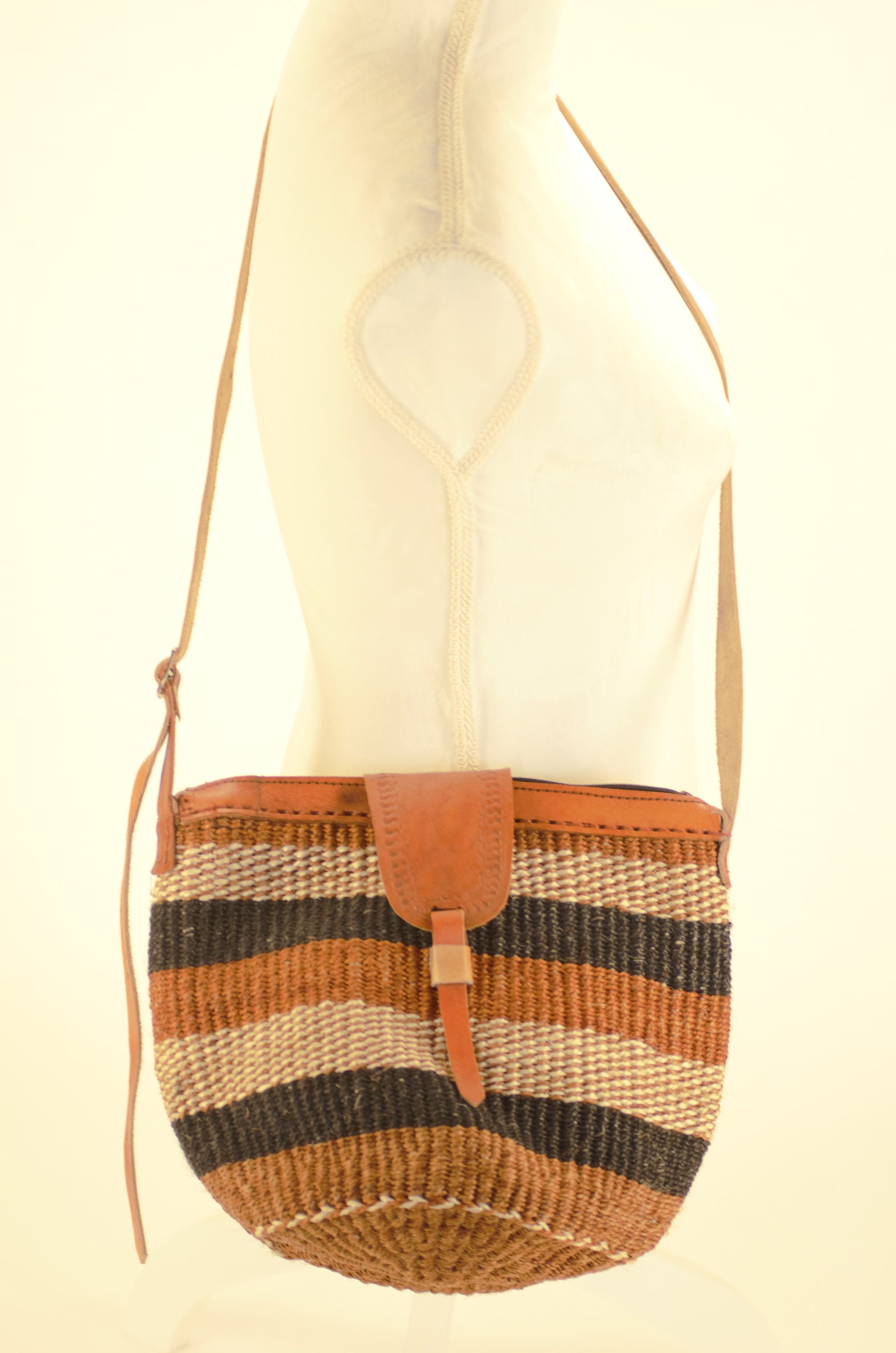 Handmade Kenyan Sisal shoulder bag Etsy