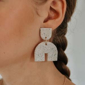 Boho Chunky Arches, Polymer Clay Earrings, Boho Earrings Dangle, Gifts for Women, Handmade Jewelry Earrings, Hypoallergenic Earrings Dangle