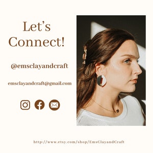Polymer Clay Hoop Earrings, Minimalist Hoop Earrings, Boho Earrings Dangle , Gifts for Her Women, Everyday Earrings, Neutral Clay Earrings image 10