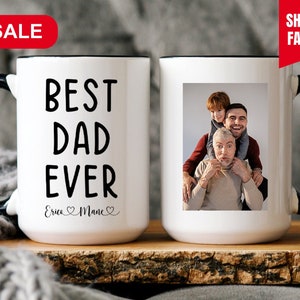 Best Dad Ever Mug, Dad Gifts, Dad Mug With Photo, Dad Gift From Kids, Gift For Dad, Custom Dad Mug, Dad Coffee Cup
