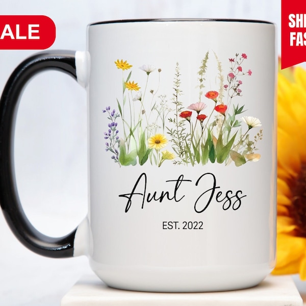 Aunt Mug Personalized, New Aunt Coffee Mug, Custom Aunt Mug, Aunt Pregnancy Announcement Gift Mug, New Aunt Cup, Christmas Gift For New Aunt