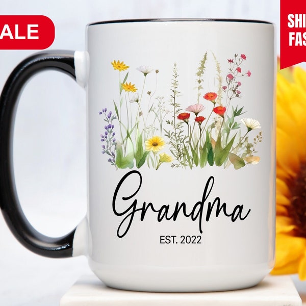 New Grandma Gift, Grandma Est Mug, New Grandma Cup, Grandma Pregnancy Announcement Mug, Grandma Mug Personalized, New Grandma Christmas Gift