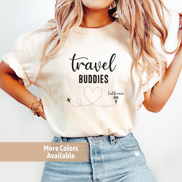 Personalized Travel Buddies Shirt, Travel Buddies Gift, Travel Buddies T Shirt, Traveling Gift For Friends, Friends Vacation Shirt