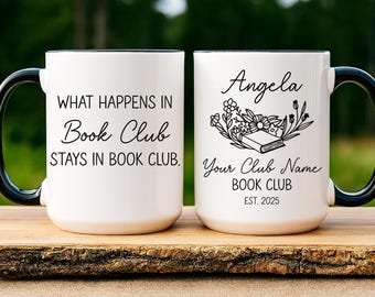 Personalized Book Club Mug, Book Club Coffee Mug, Book Club Est Mug, Book Club Gifts, Book Lover Club Mug (SC-ANF94JGH)