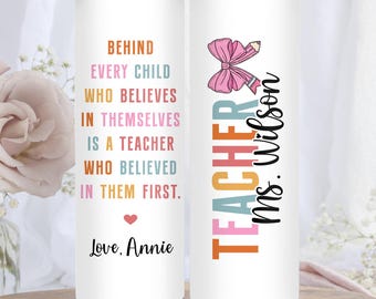 Behind Every Child Teacher Tumbler, Custom Teacher Tumbler, Gift For Teacher, Teacher Appreciation Gift, Teacher Thank You Cup (SC-AYFG0432)