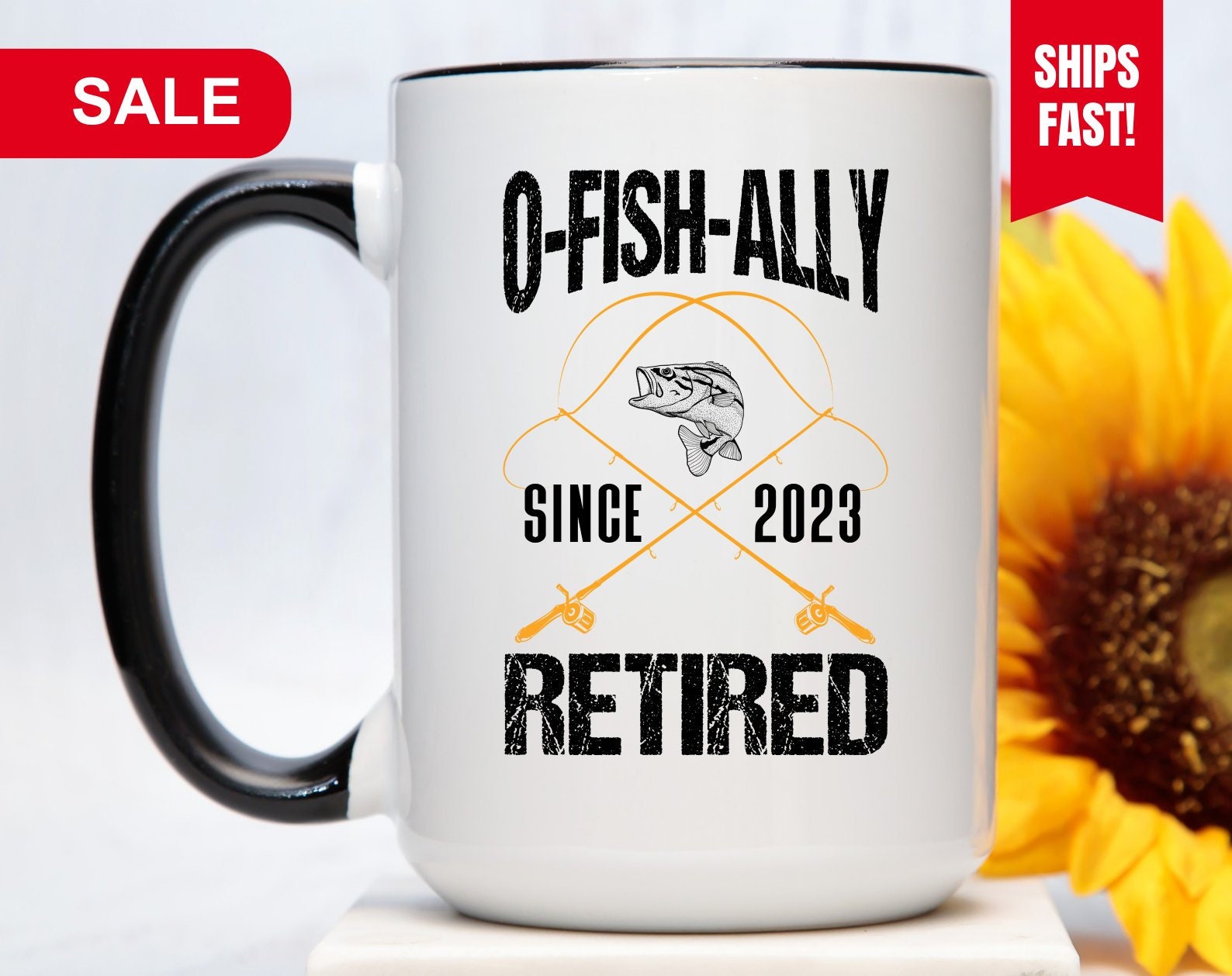 O-Fish-Ally Retired Since Mug, Fishing Retirement Mug, Fishing Retirement  Gift For Men, Fishing Retirement Cup