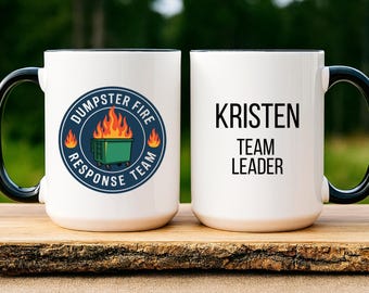 Personalized Dumpster Fire Response Team Mug, Team Gifts For Employees, Team Appreciation Gift Cup (SC-EHGSKEN)