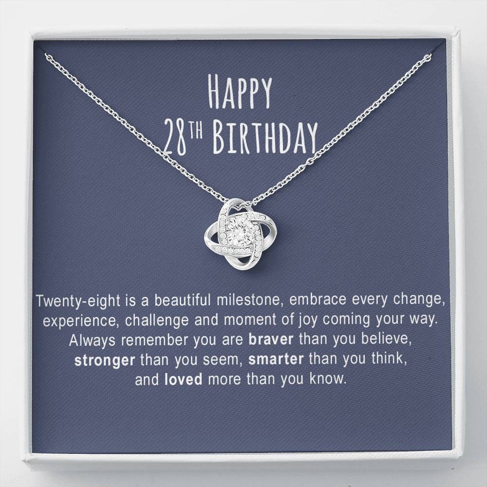 28th Birthday Gift Necklace 28th Birthday Gift For Her 28th | Etsy