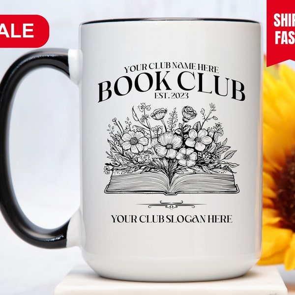 Personalized Book Club Mug, Book Club Gifts, Gift for Book Club Members, Book Club Members Coffee Cup, Book Club Mug