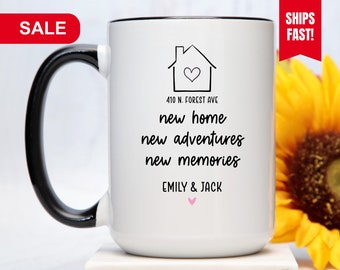 New Home Mug Personalized, New Home Gift, Custom New Home Mug, New Home New Adventures New Memories, Housewarming Mug, New Home Coffee Cup