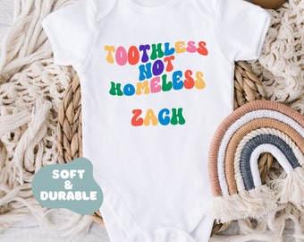 Toothless Not Homeless Baby Bodysuit, Infant Baby Bodysuit, New Born Baby Bodysuit, Toothless Baby Bodysuit, Personalized Toothless Bodysuit