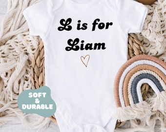 Personalized Name Infant Bodysuit, Alphabet Name Baby Bodysuit, Toddler Name Bodysuit, Name Baby Bodysuit