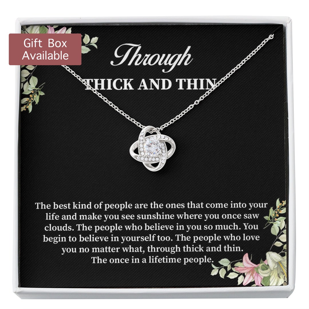 Through thick and thin necklace gold Clearance