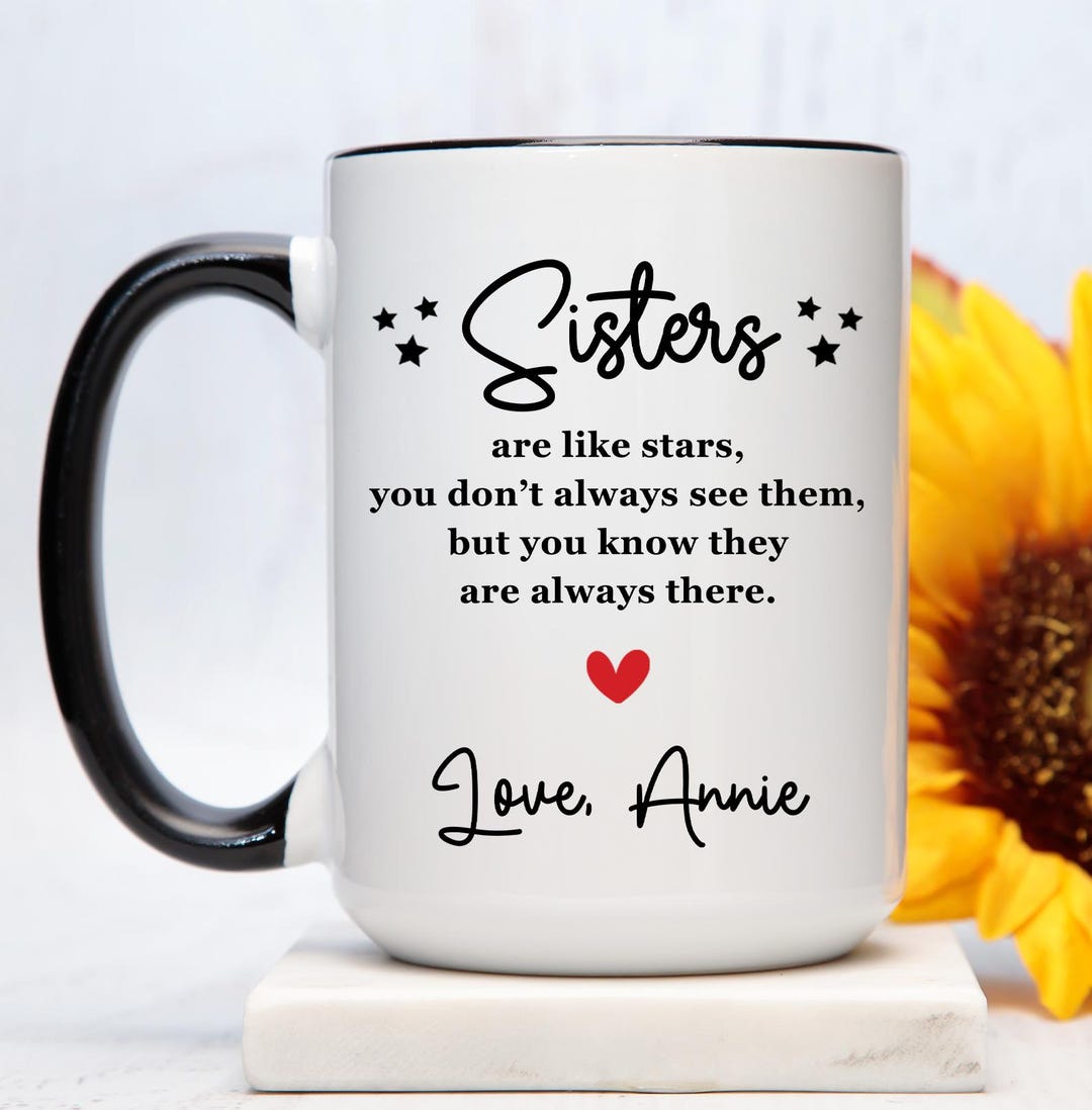 Personalized Sister Coffee Mug: Custom Birthday Gift - Etsy