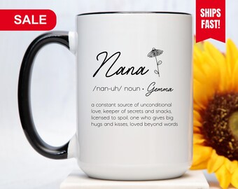 Nana Definition Mug, Unconditional Love Nana Mug, Mothers Day Gift For Nana,  Unconditional Love From Nana Mug, Personalized Nana Name Mug