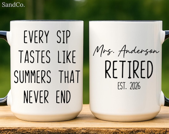 Teacher Retirement Gift, Personalized Retirement Mug For Teacher, Teacher Appreciation Gift, Retired Teacher 2026 Gifts (SC-EHGCVS5)