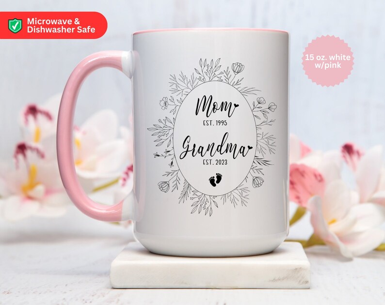 New Grandma Mug, New Grandma Gift, Promoted To Grandma Gift, Grandma Pregnancy Announcement Gift, Christmas Gift For New Grandma image 3