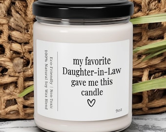 Favorite Daughter-in-Law Scented Soy Candle, Mother In Law Gift, Mother In Law Candle, Mother's Day Gift, Daughter In Law Gift (SC-DNBFG5G4)