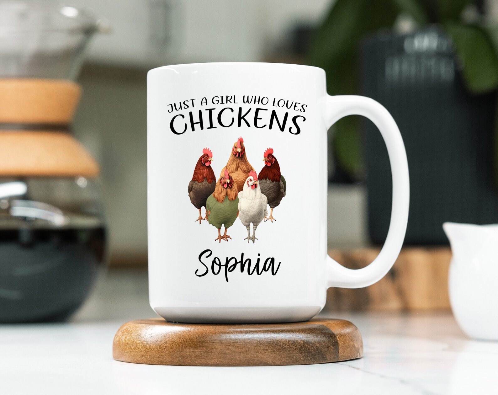 Just A Simple Woman Coffee Chickens Color Printed Tumblers