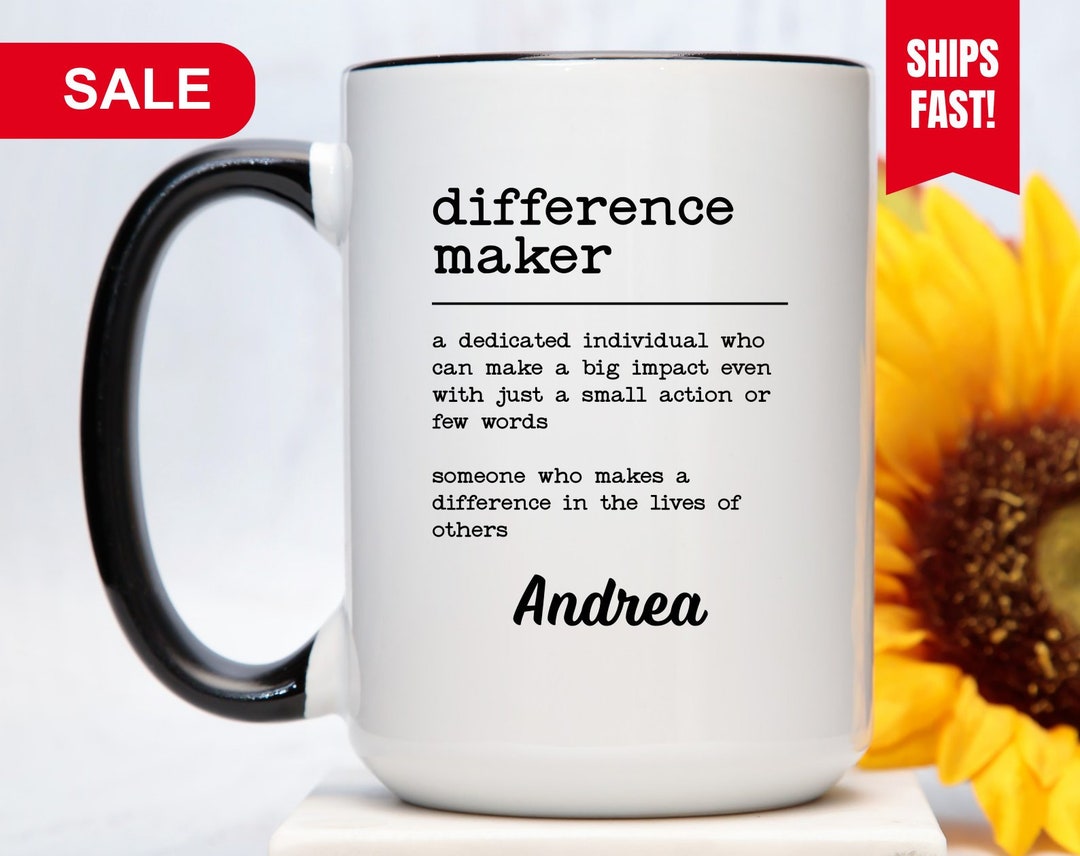 Difference Maker Definition Mug, Coworker Appreciation Gift, Coworker