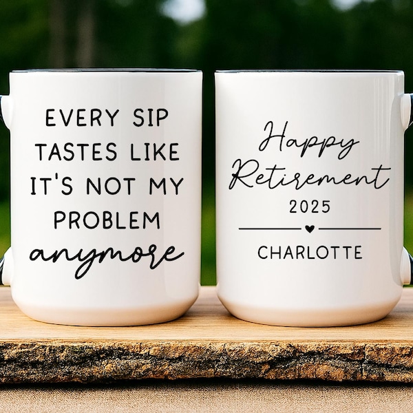 Personalized Retirement Coffee Mug, Happy Retirement Cup,Custom Retirement Gift For Boss Co Worker,Officially Retired Cup For Her(SC-SH209D)