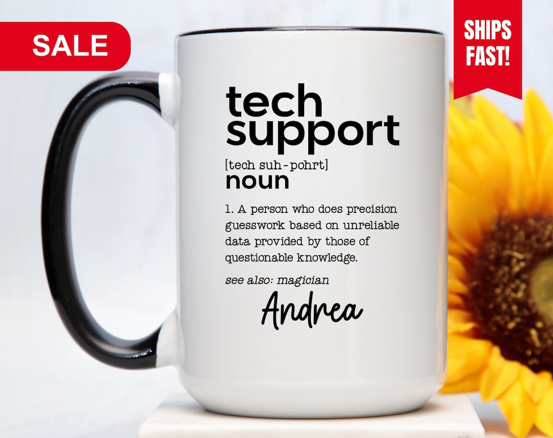 Tech Support Definition Mug Personalized, Tech Support Gift, Tech